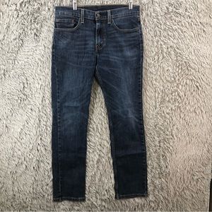 Levis Strauss Jeans 513 Mens 31 Straight Leg Dark Denim Pants